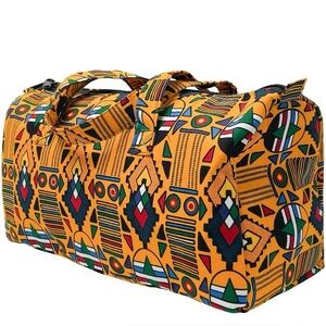 Women’s Tribal Print Duffel Bag - Yellow Pattern